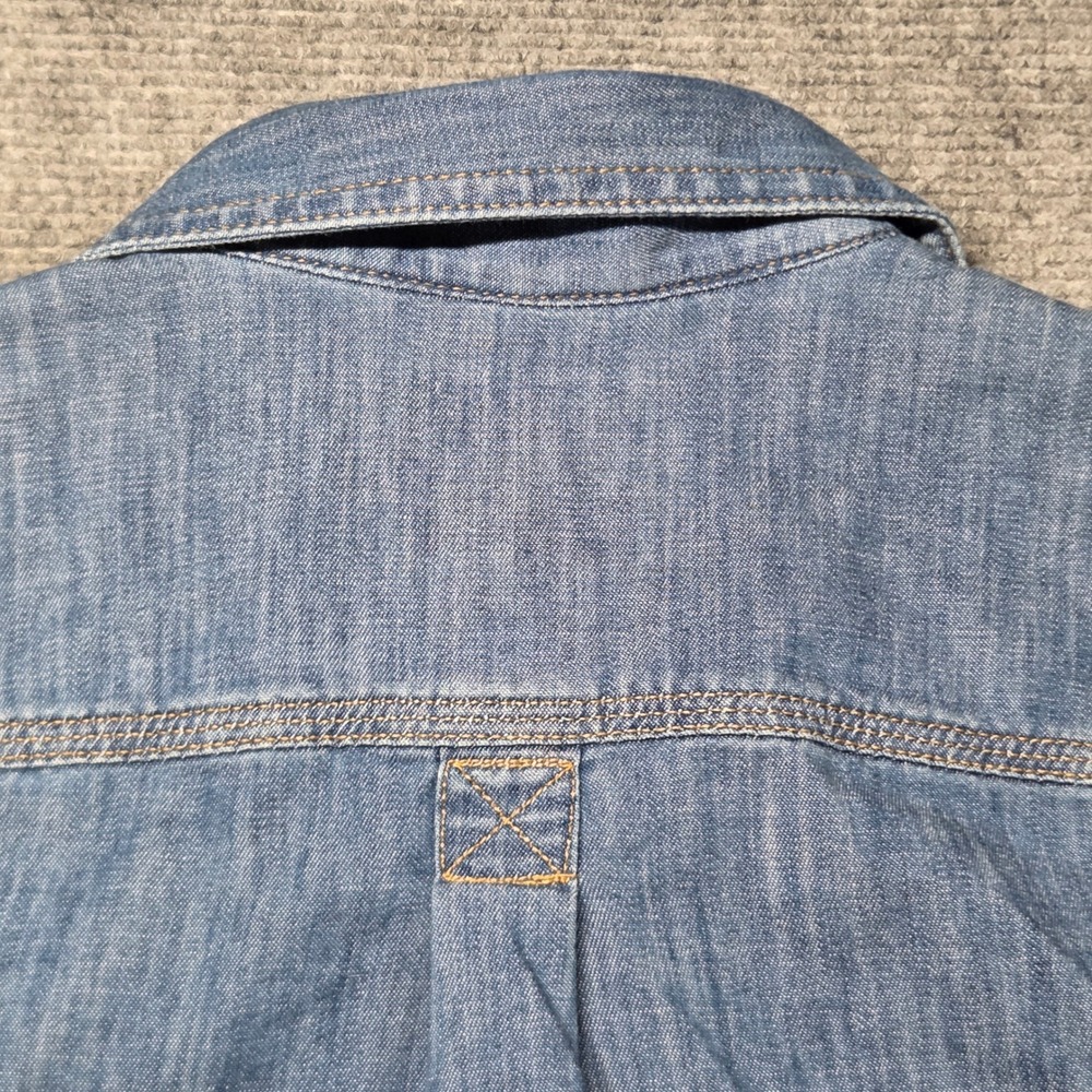 Wrangler Mens Blue Denim Long Sleeve Button Down Shirt Small 112359126 - Picture 14 of 15